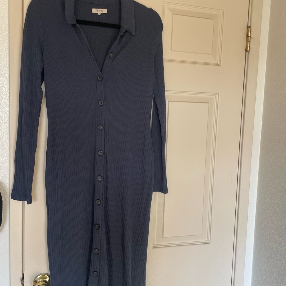 Madewell Blue Button-Up Dress
